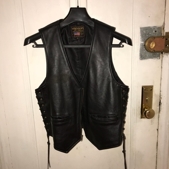 vanson leather vest